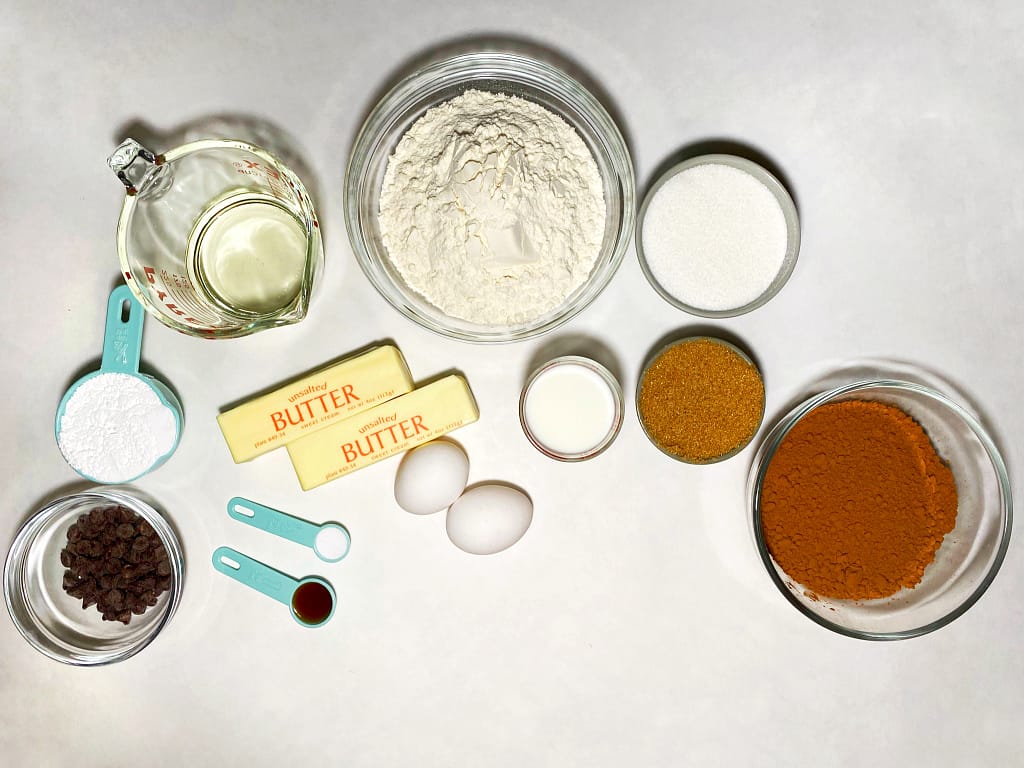 measuring baking ingredients